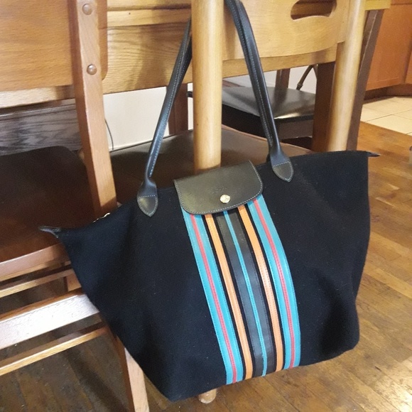 Discontinued Longchamp Le Pliage Wool Tote Bag Discontinued Longchamp Le Pliage Wool Tote Bag